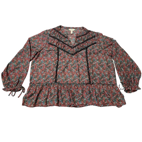 Matilda Jane Tops - Matilda Jane Women's Floral Carol Peasant Long Sleeve Blouse Size XL